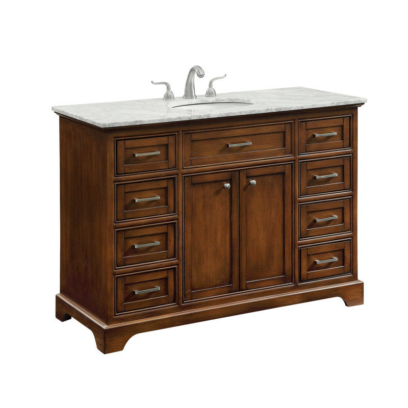 Rossi 48'' Single Bathroom Vanity with Marble Top added by Kelly Whelan