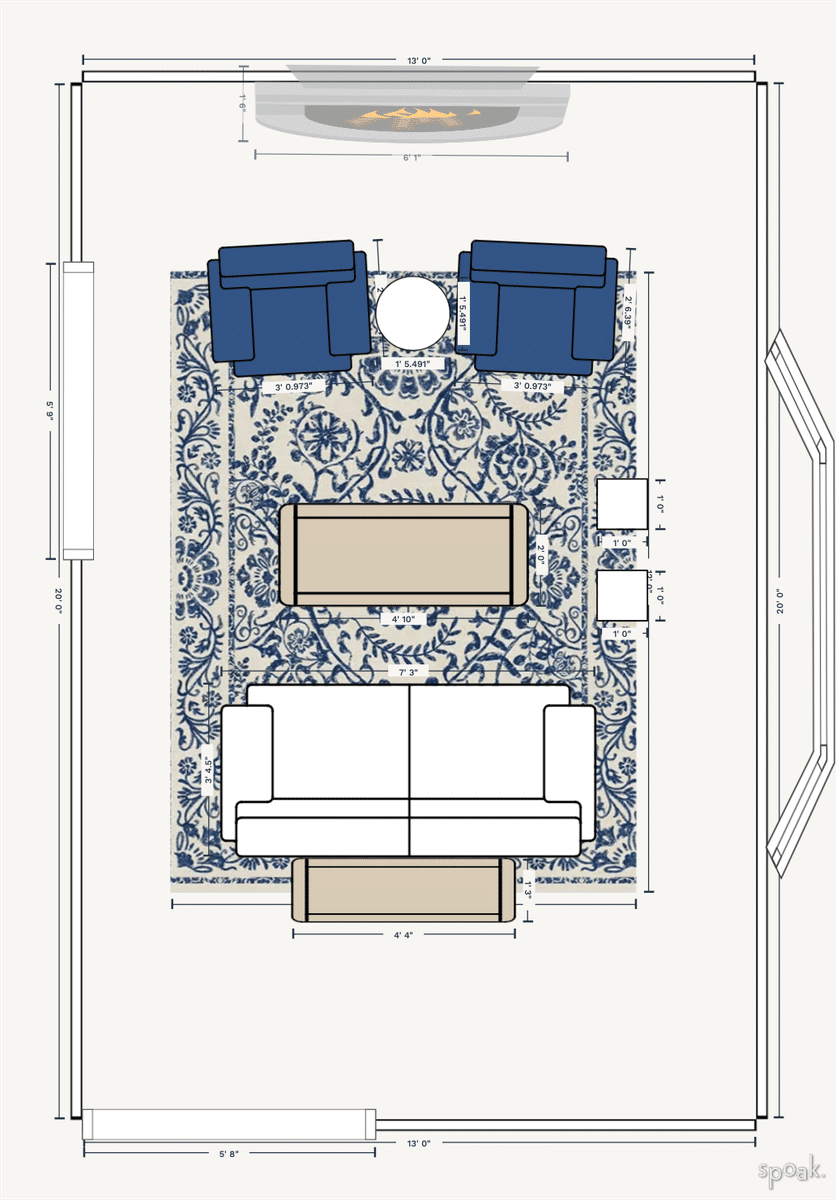 Bedroom Floor Plan designed by Sara Graham