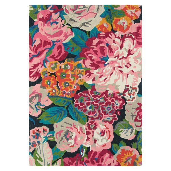 Tufted Wool Floral Area Rug In Pink/Green added by Sarah Kaiser