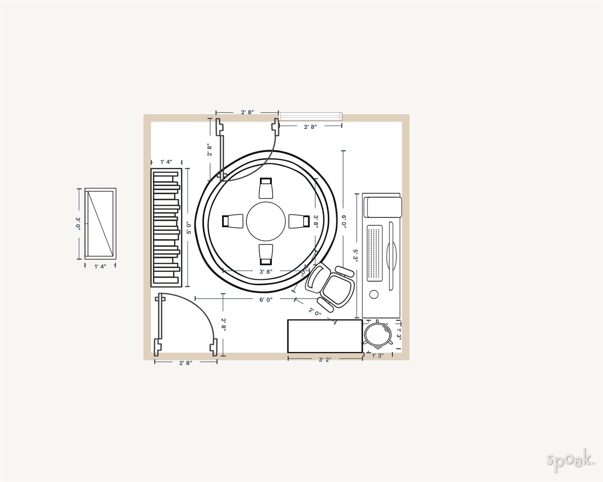 Small Family Room Layout designed by IVY BLACK