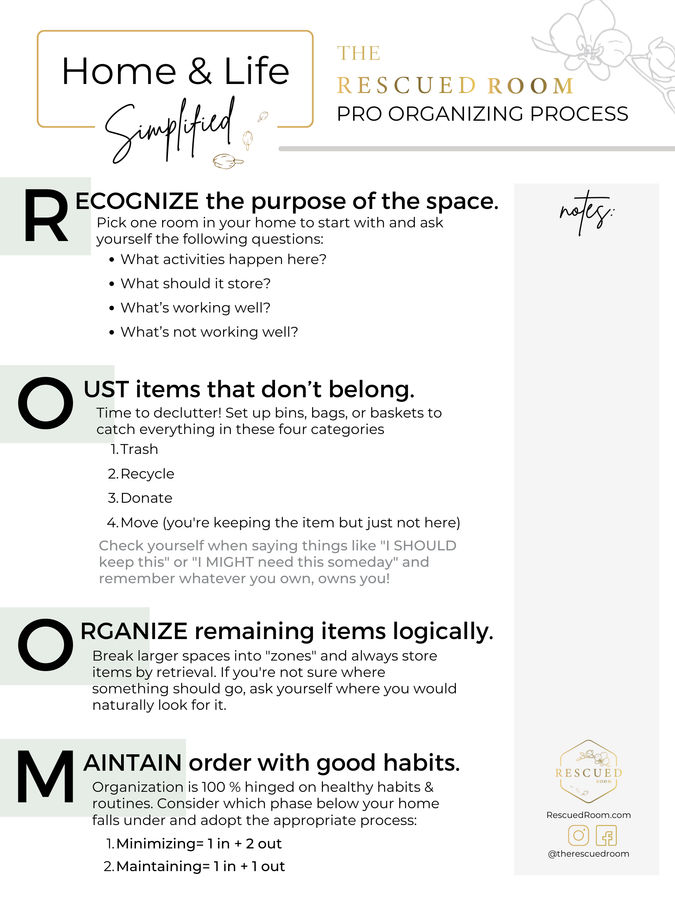 Rescued ROOM Organizing Guide added by Rescued Room Design