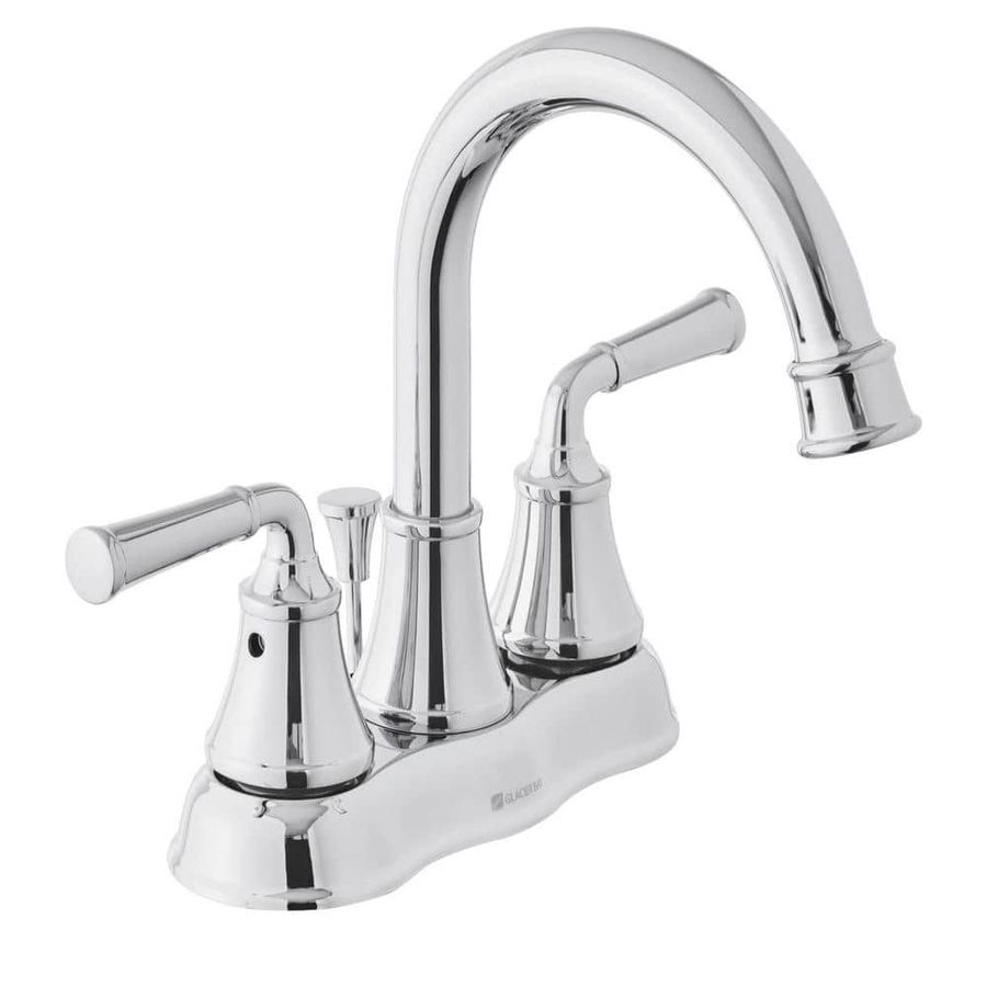 Glacier Bay Dunston 4 in. Centerset Double Handle High-Arc Bathroom Faucet in Chrome HD67513W-6801 - The Home Depot added by Katherine Betros