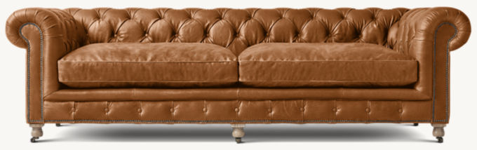 Kensington Leather Sofa | RH added by Priscilla M