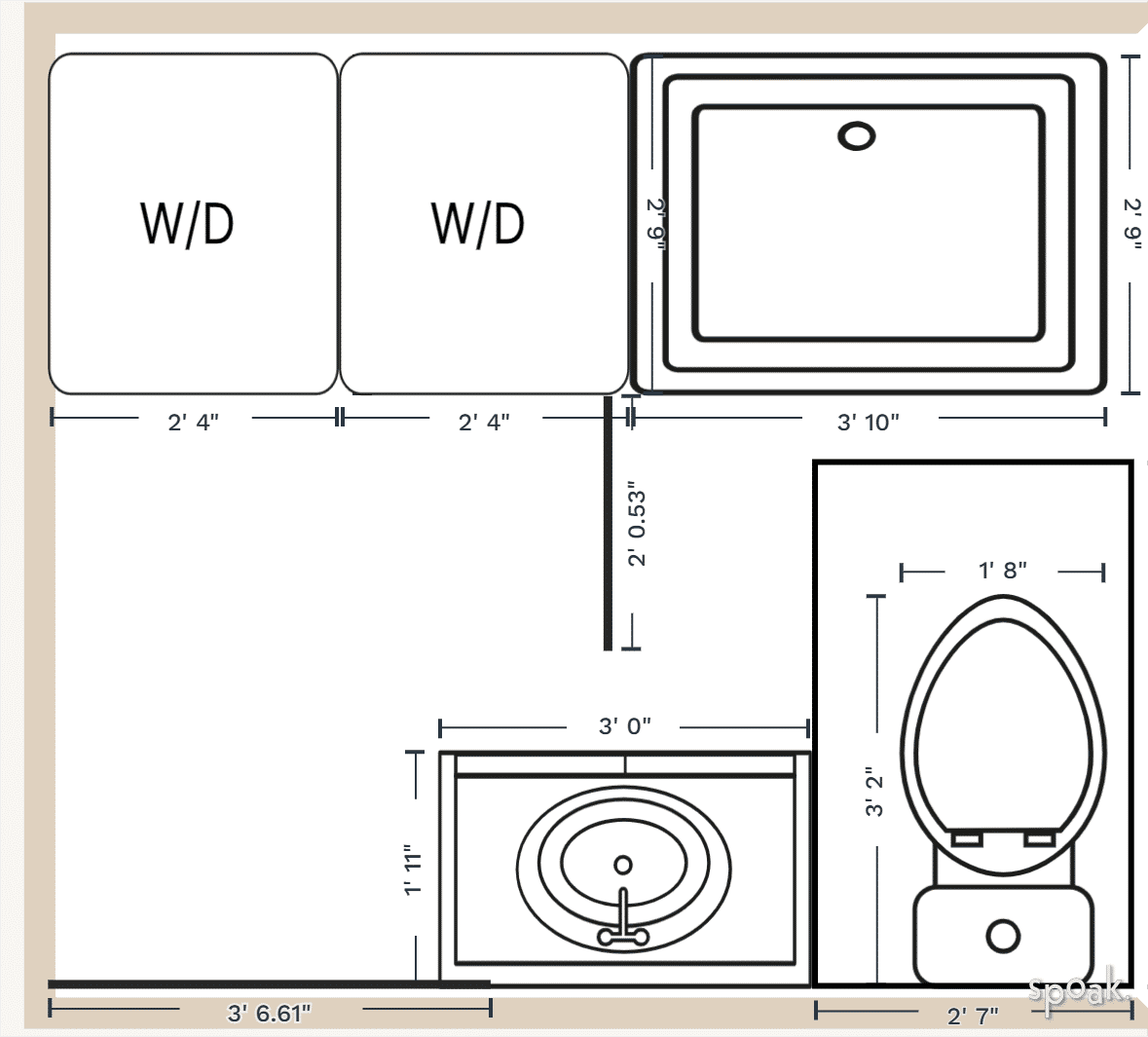Bathroom Plan designed by Eliza Slayman