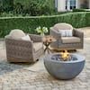 Grove Park 36.00 in. W Stone Propane Outdoor with Fire Glass and Rain Cover added by Where The Heart Is Designs
