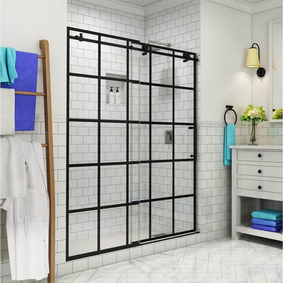 Aston Kamaya 56 - 60 in. x 76 in. Completely Frameless Sliding Shower Door in Matte Black, Right Opening SDR984WFEZ-MB-60-10-R - The Home Depot added by Celeste Lindsey