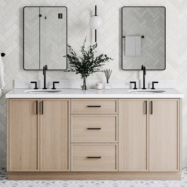 ARIEL Kelly 72 Double Sink Bathroom Vanity with Carrara Quartz Top added by Allison Keach
