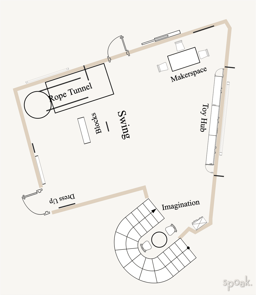 Play Room Floor Plan designed by Jenny Davis