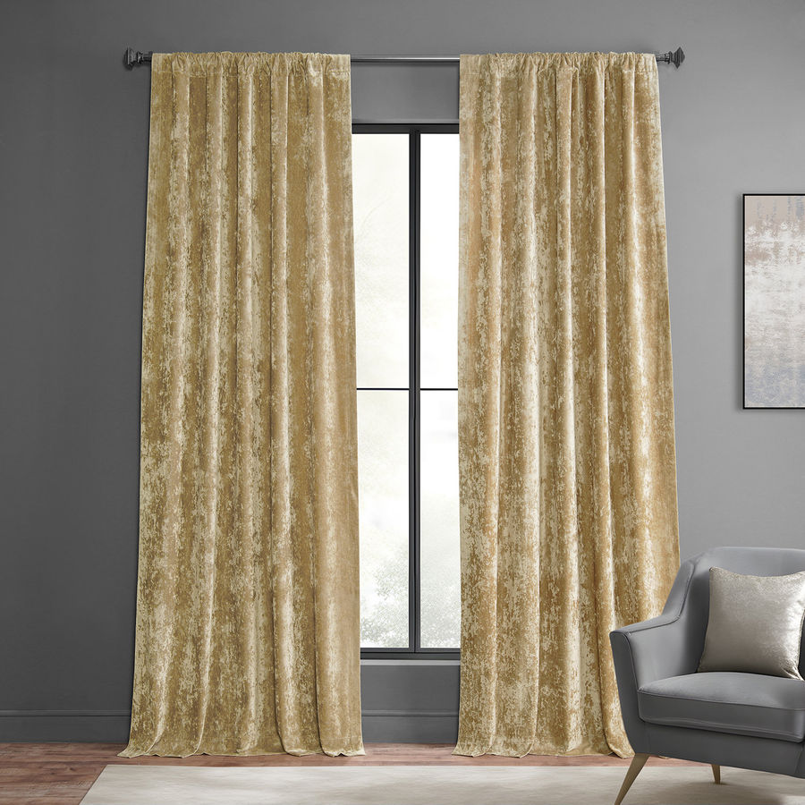 Mercer41 Tondrea Lush Crush Velvet Curtains, Room Darkening Curtain for Bedroom and Living Room (1 Panel) & Reviews | Wayfair added by Jamie Moon