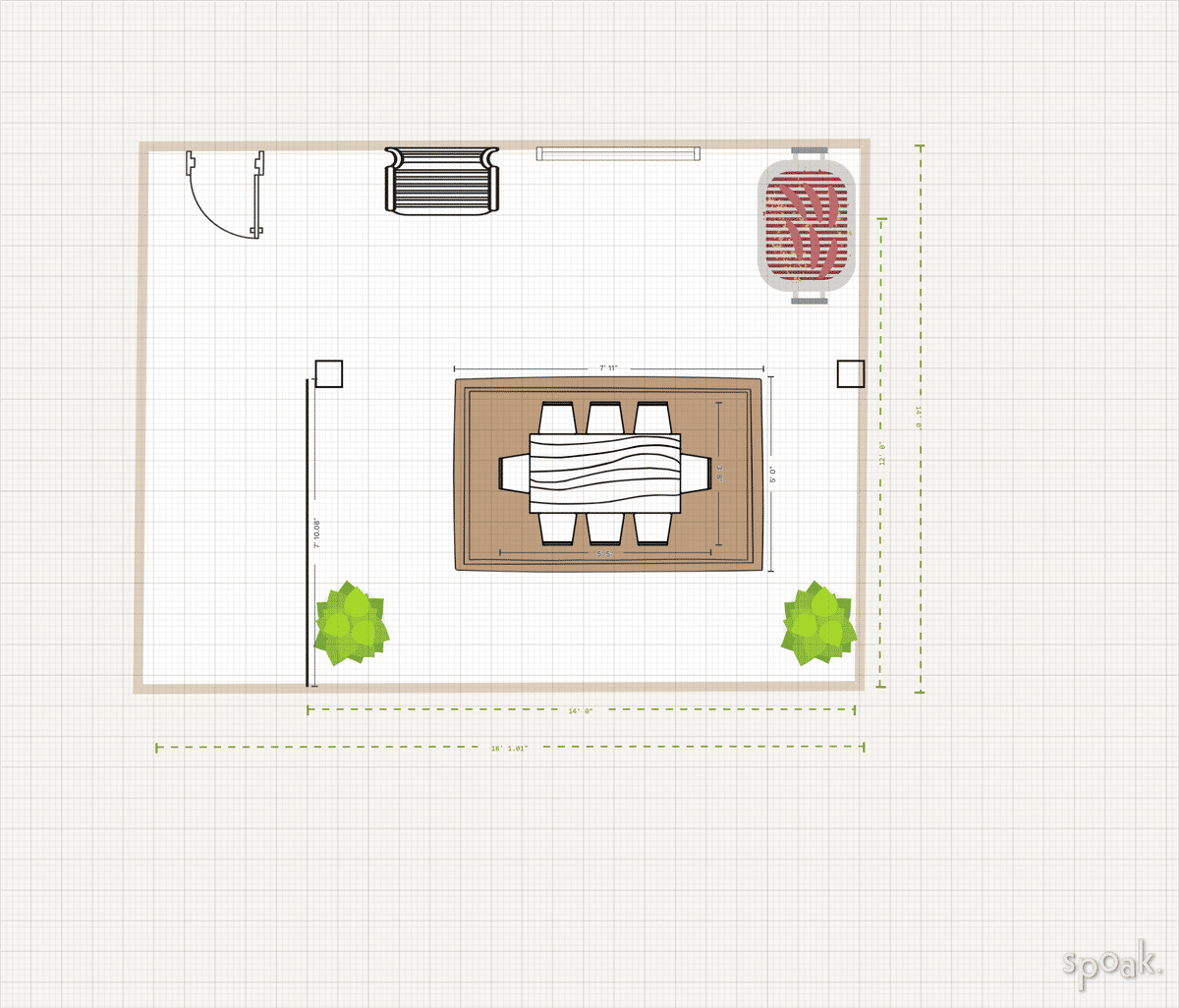 Outdoor Floor Plan designed by Evelin Robinson