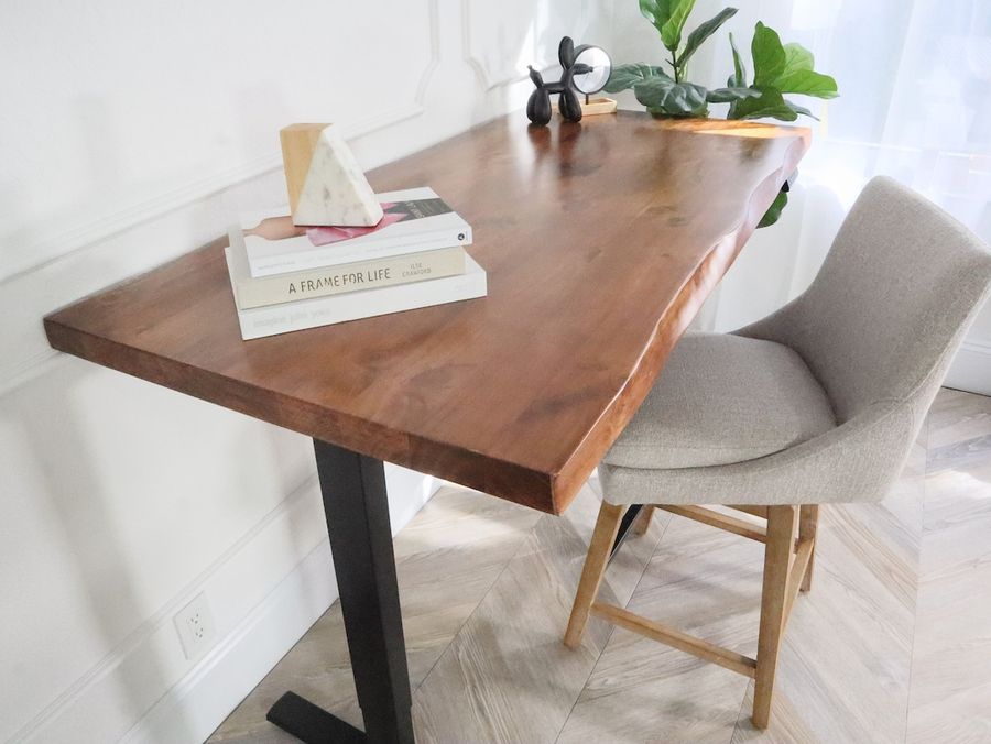 Solid 2 Extra Thick Live Edge Standing Desk, Stand up Desk Walnut - Etsy added by Eleanor Mills