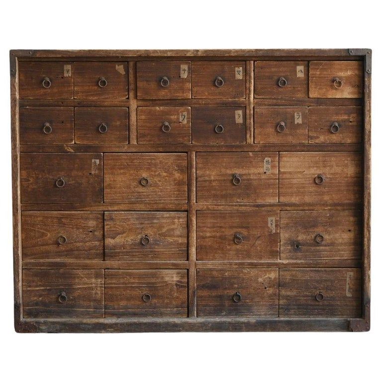 Japanese antique wooden drawer/1868-1920/Wabi-Sabi "tansu" drawer added by Heather Hamel
