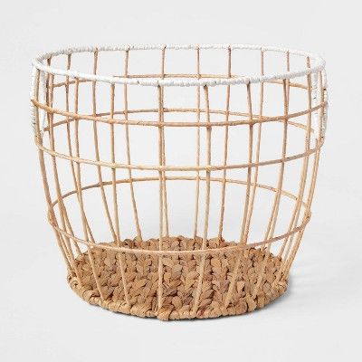 Kids' Woven Basket Natural with White Rim - Pillowfort™ added by Sheri Johnson