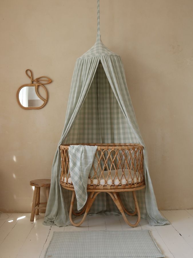 Mint Muslin Canopy /checkered Canopy / Limone Collection / - Etsy added by Aiyana Mooney