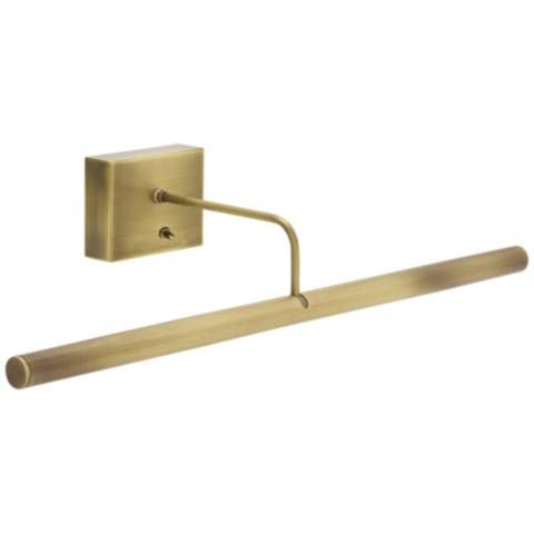 Slim-Line 24" Wide Antiqued Brass Battery LED Picture Li - #2N541 | Lamps Plus added by Kate McKay Designs