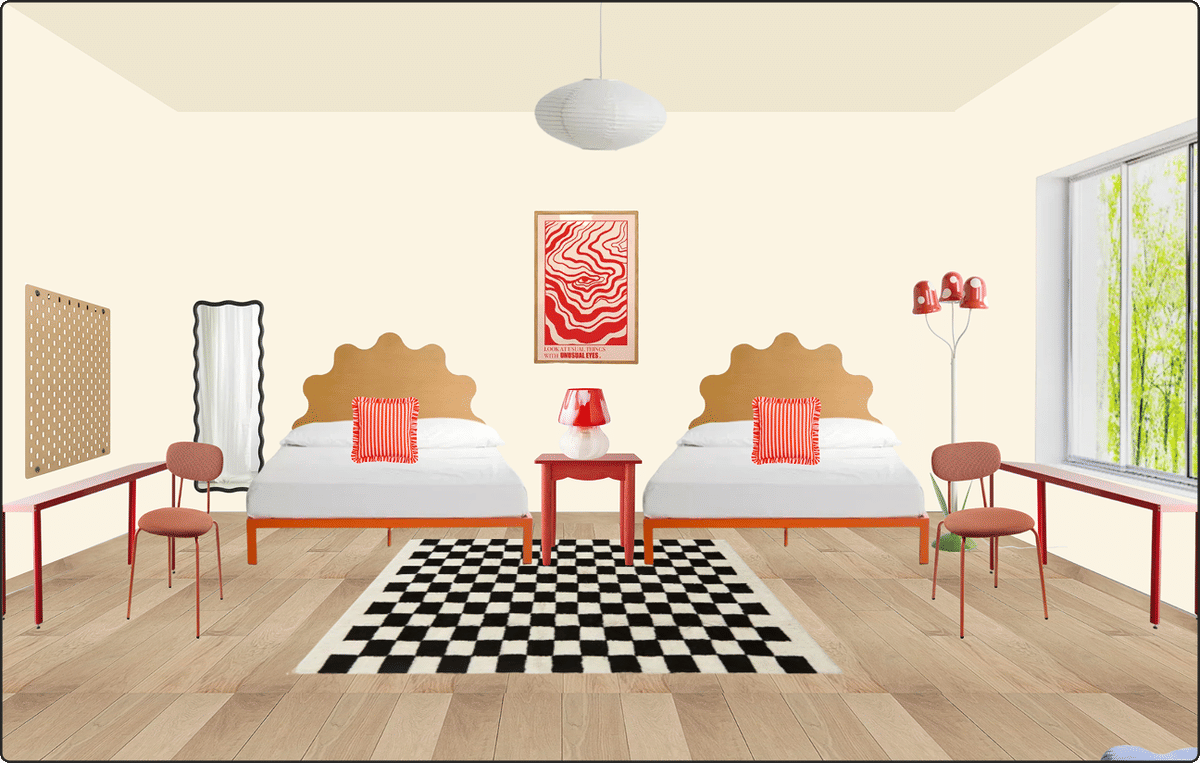 A dorm room designed in Spoak
