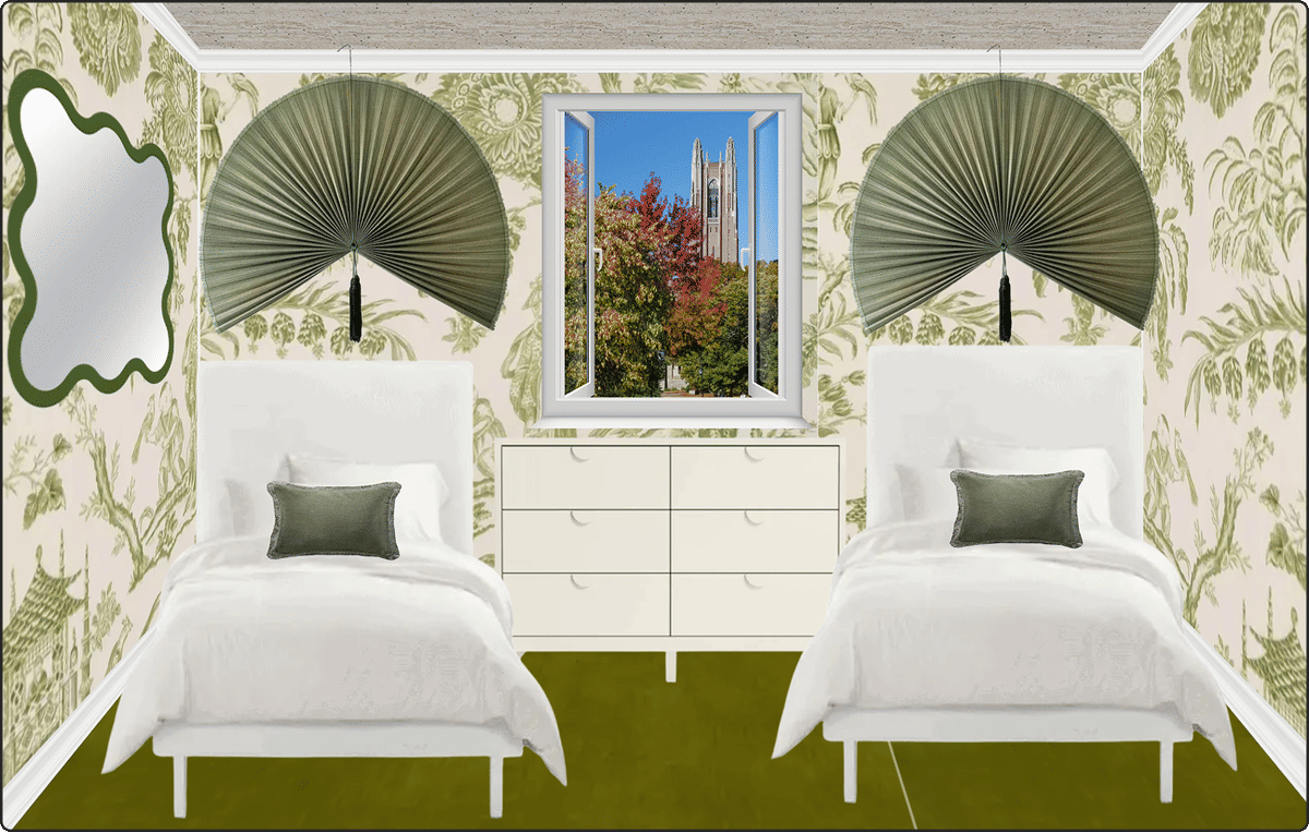 A dorm room designed in Spoak