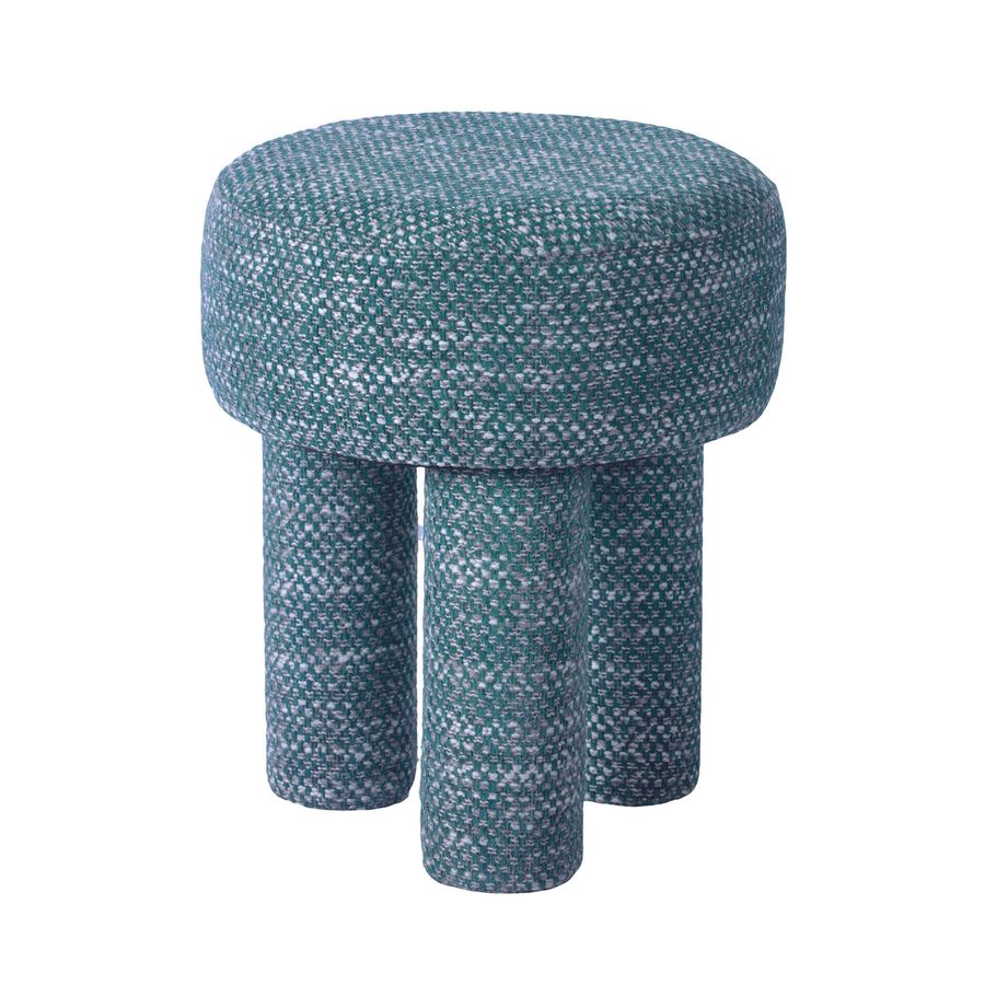 Claire Teal Knubby Stool - TOV Furniture added by Hillary Giampietro