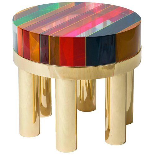 Round Acrylic Glass DNA Coffee Table by Studio Superego added by Sarah Stanley