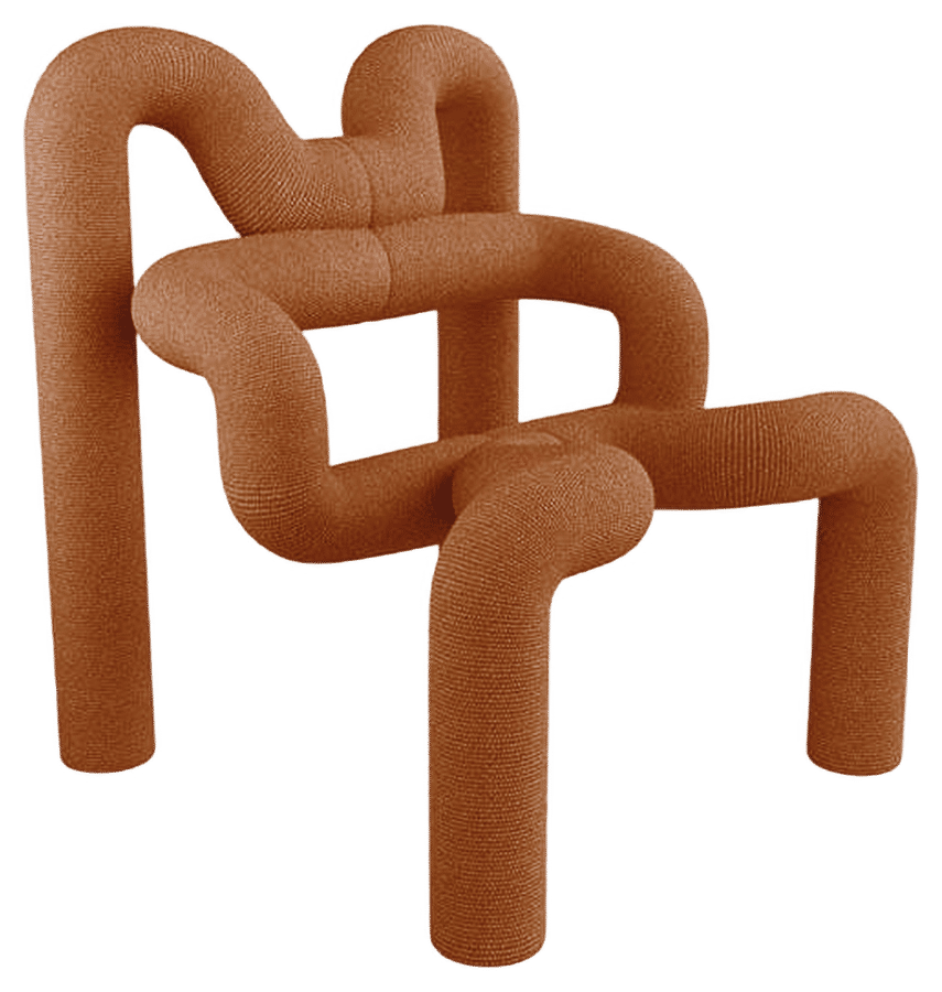 Iconic Burned Orange Armchair by Terje Ekstrom, Norway, 1980s added by Spoak Member