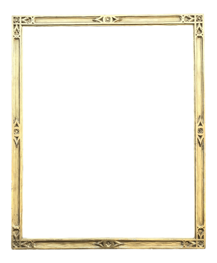 1920s American Arts and Crafts Carved Giltwood Frame, Braus Galleries added by Spoak Member