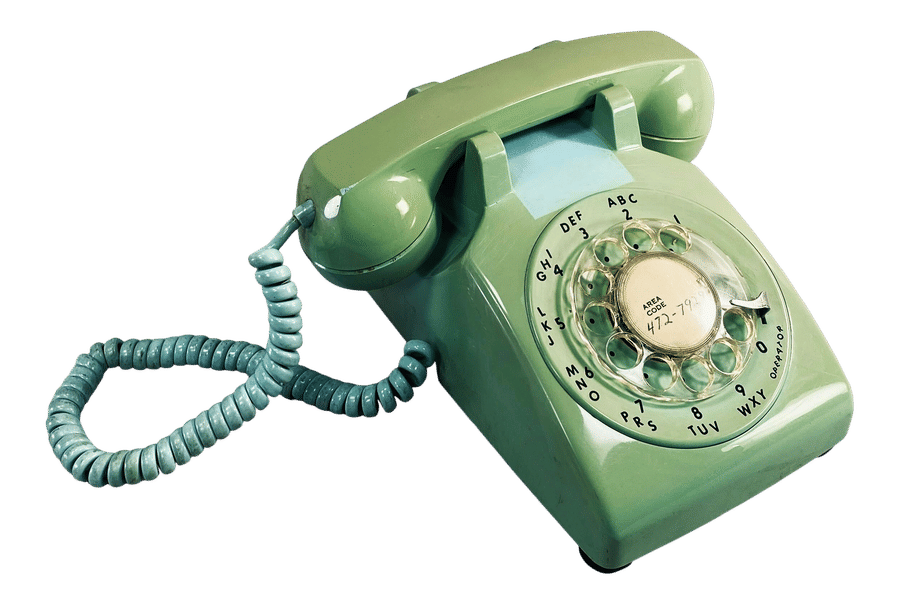 Vintage Green Mid-Century Modern 1970s Itt 500 Rotary Dial Telephone added by Siri Anderson she/her