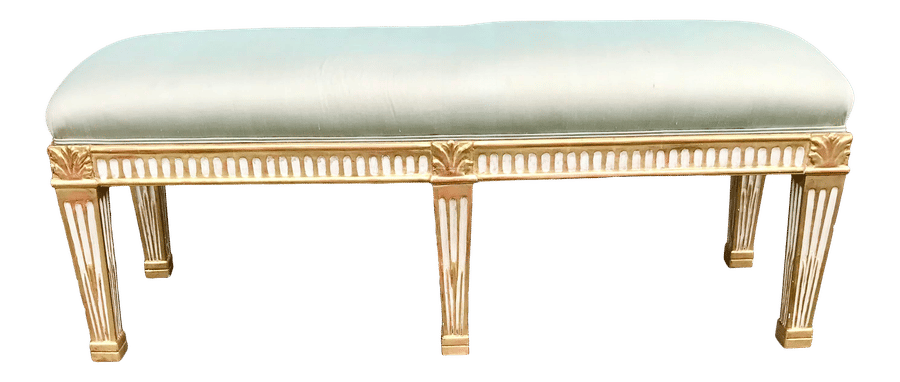 Louis XVI Neoclassical Style Paint and Giltwood Banquette added by Vivien Kowal