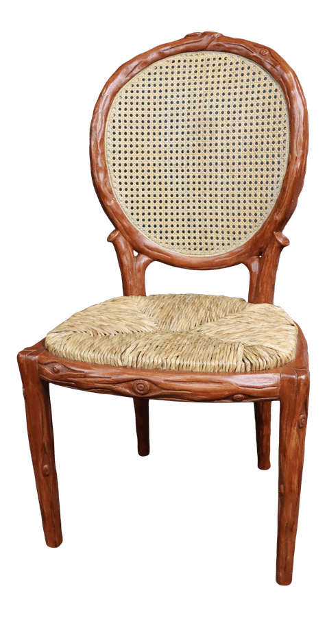 Branch Form Caned and Rush Seat Side Chair added by Spoak Member