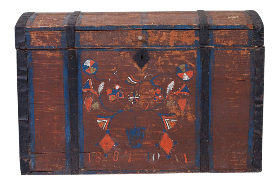 Antique Swedish Wooden Trunk added by Spoak Member