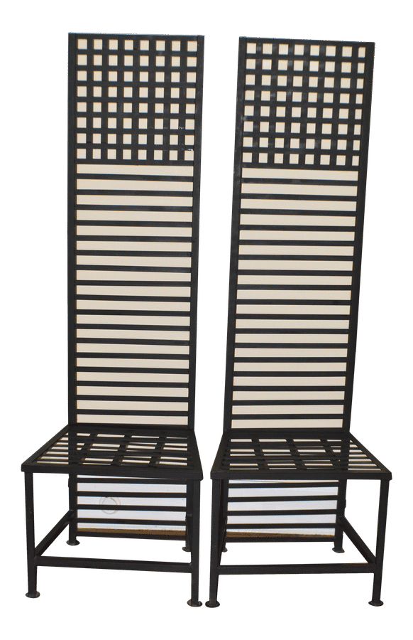 1990s Vintage Brutalist Metal Chairs- A Pair added by Madelynn Furlong