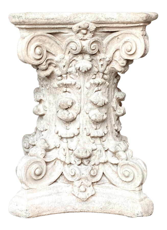 Vintage Regency Solid Cement Corinthian Column Dining Table Pedestal added by Lindsay Jones