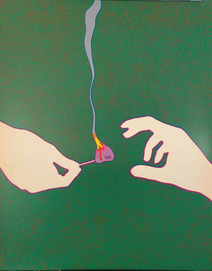 1968 "Match" Minimalist Silkscreen Poster After Lucas Samaras added by Grace M