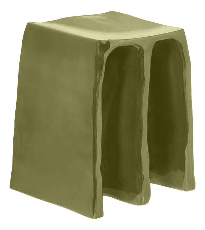 Chouchou Stool 1701GRGL in Green Glaze by Lorenzo Zanovello for Pulpo added by Alex Marie