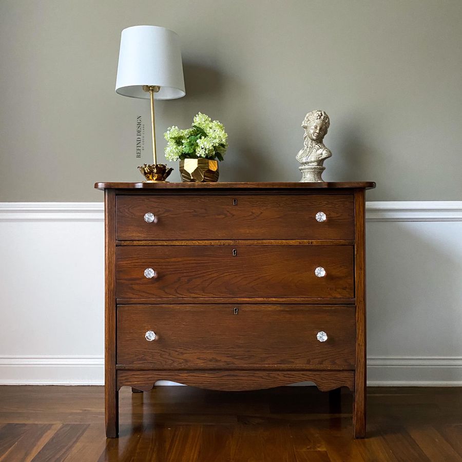 Antique Walnut Gel Stain Oak Dresser added by Kimberly Brandt