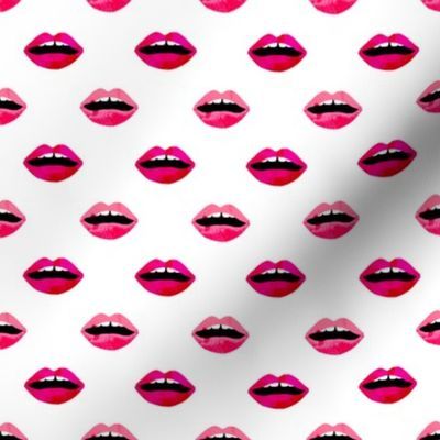 Spoonflower - lipstick lips beauty makeup beauty valentines fabric added by Spoak Member