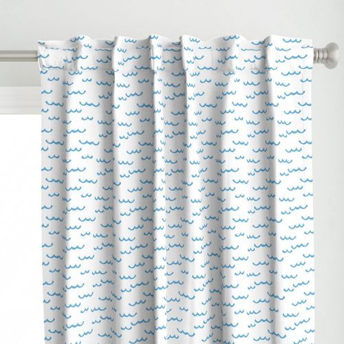 blue waves on white Fabric bylilcubby added by Kate Lynn Nemett