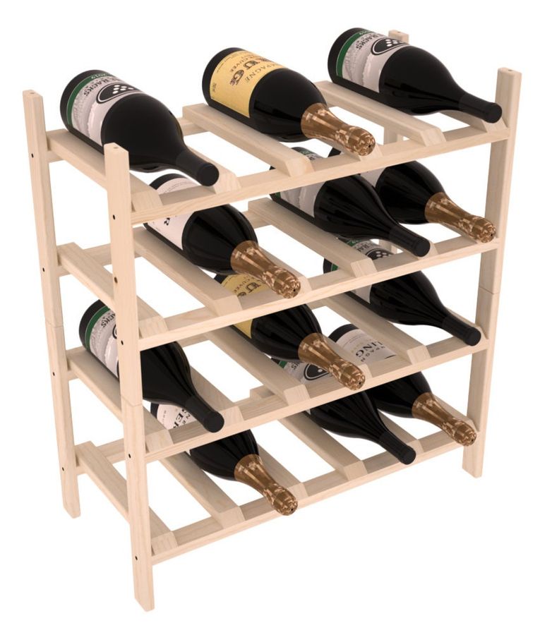 20 Bottle Magnum Stackable Wine Storage Rack Kit in Ponderosa Pine. added by Spoak Member
