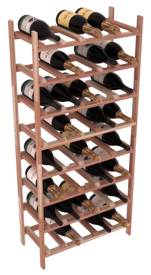 40 Bottle Magnum Stackable Wine Storage Rack Kit in Premium Redwood. added by Spoak Member