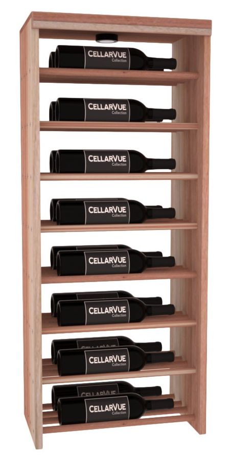 17" Top Horizontal Double Deep Wine Rack Display Kit in Redwood. added by Spoak Member