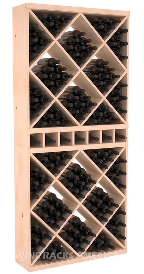 Handmade Wooden 170 Bottle Solid Cube Full Height Combo Wine Rack Kit in Ponderosa Pine. added by Spoak Member