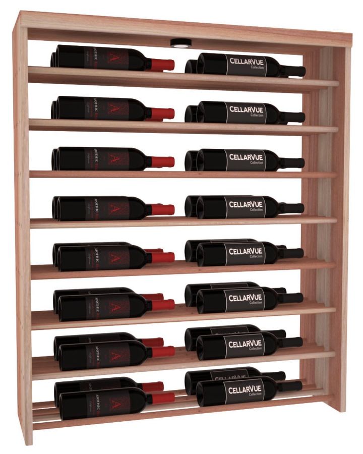 35" Top Horizontal Double Deep Wine Rack Display Kit in Redwood. added by Spoak Member