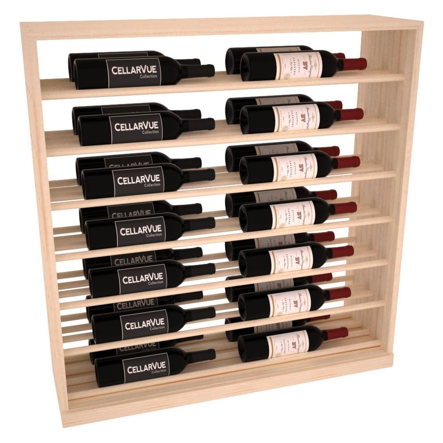 35" Base Horizontal Double Deep Wine Rack Display Kit in Ponderosa Pine. added by Spoak Member