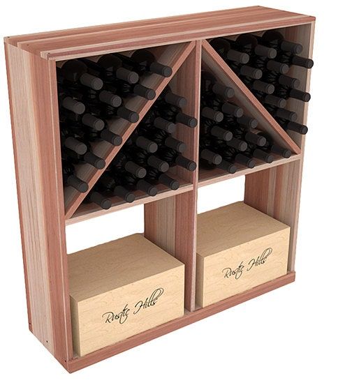 Handmade Wooden 96 Bottle Solid Case/Bottle Wine Rack Bin in Premium Redwood. added by Spoak Member