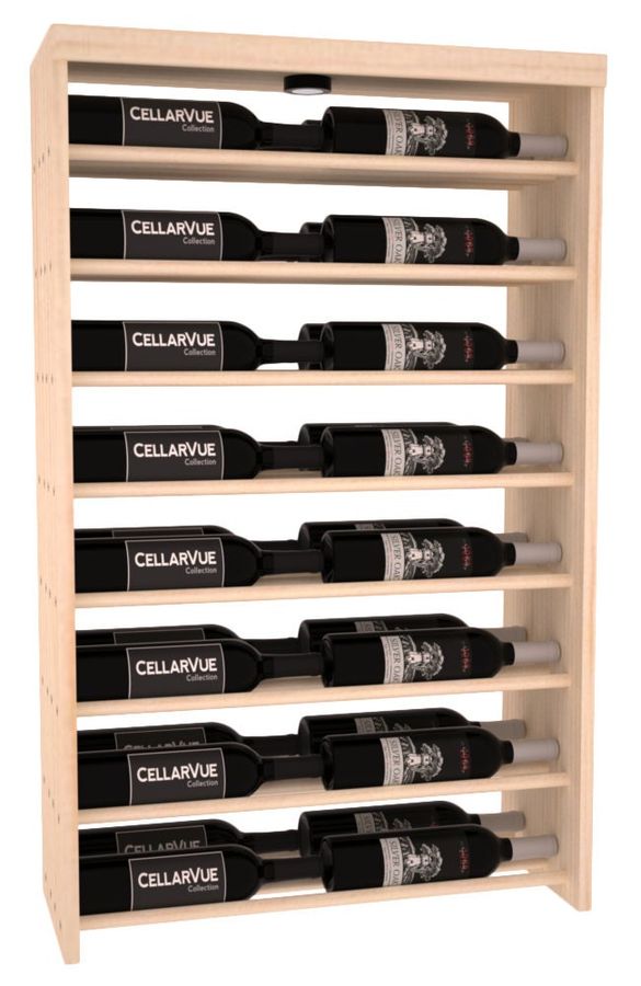 26" Top Horizontal Double Deep Wine Rack Display Kit in Ponderosa Pine. added by Spoak Member