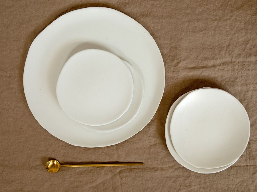 Serving Cake Plate With 4 Plates, Modern Ceramic Cake Platter, Handmade Pottery Tray, Unique Cake Stand, Ceramic Large Cake Platter added by Spoak Member