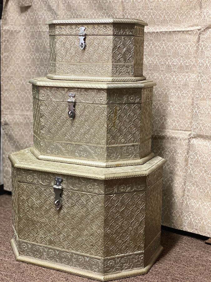 Storage boxes, Set of three boxes, Storage container, Decorative boxes, Unique boxes added by Spoak Member