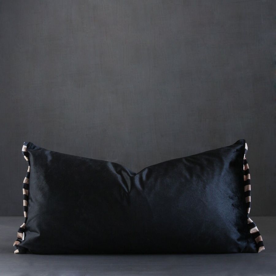 Bonbon Oxford Cushion - Bedroom/Lounge Accessories - Black & White Polyester Cover - Ideal for Vintage Bohemian Homes added by Spoak Member