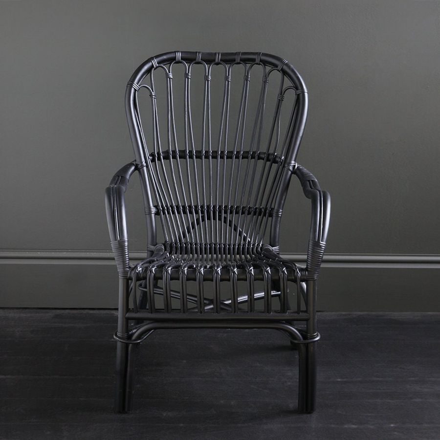 Portofino Armchair - Conservatory/Lounge Rustic Seating – Black Rattan – Seat Height 43cm – Ideal for Bohemian Homes added by Spoak Member