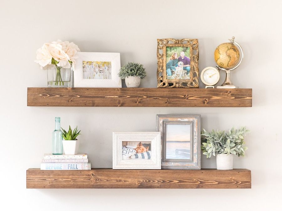 READY TO SHIP! Floating Shelf, Farmhouse Decor, Rustic Shelf, Nursery Shelf, Kitchen Shelves, Open Shelving added by Spoak Member
