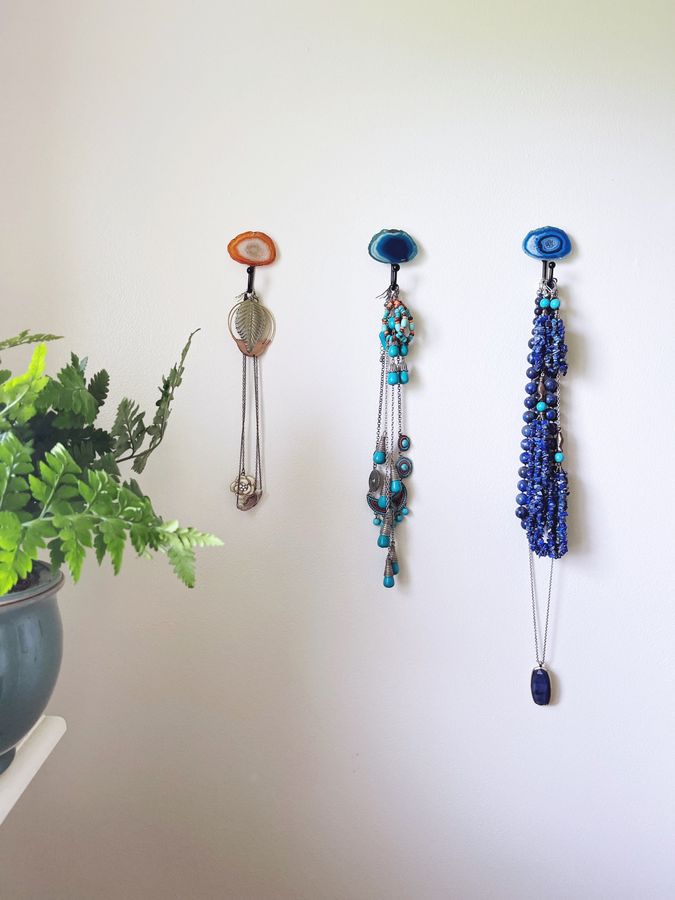 Modern Hook for Entryway // Decorative hook for keys // Towel Hook // Agate Wall Hook // Hat hook // coat hook // purse hook added by Spoak Member